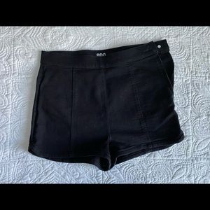 Black jean shorts